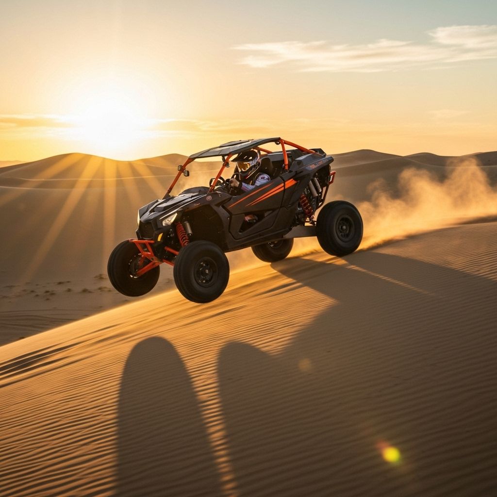 Desert adventure and exploration beyond the dunes